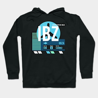 Ibiza (IBZ) Airport Code Baggage Tag A Hoodie